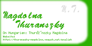 magdolna thuranszky business card